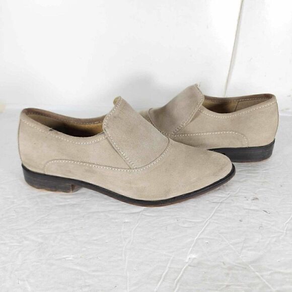 Free People Women's Brady US6,5 EU37 Taupe Suede Slip On Flat Boho Loafer Shoes - Picture 5 of 12